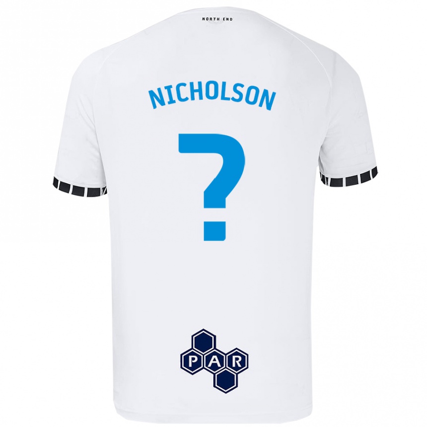 Vaikiškas Joseph Nicholson #0 Baltas Namų Marškinėliai 2024/25 T-Shirt