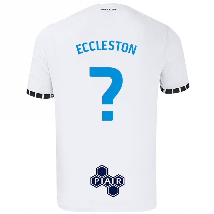 Vaikiškas Ethan Eccleston #0 Baltas Namų Marškinėliai 2024/25 T-Shirt