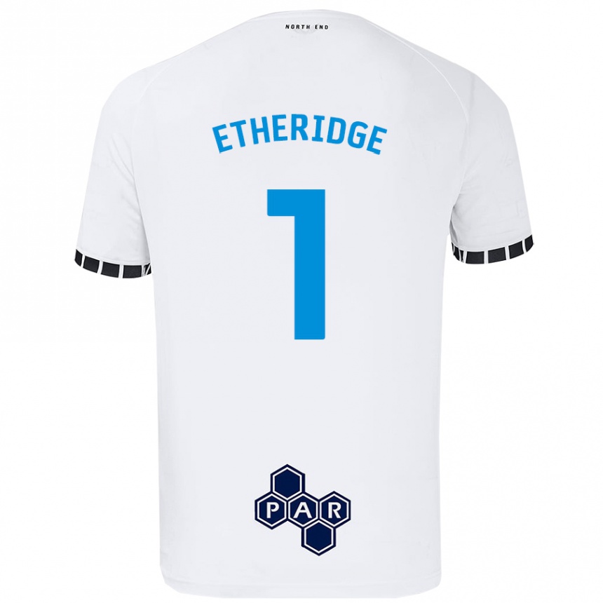 Vaikiškas Ellie Etheridge #1 Baltas Namų Marškinėliai 2024/25 T-Shirt