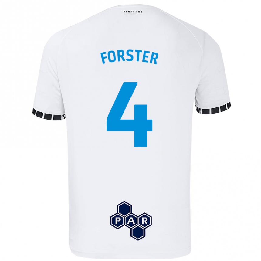 Vaikiškas Hannah Forster #4 Baltas Namų Marškinėliai 2024/25 T-Shirt