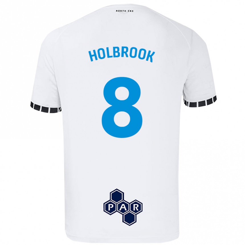 Vaikiškas Jess Holbrook #8 Baltas Namų Marškinėliai 2024/25 T-Shirt