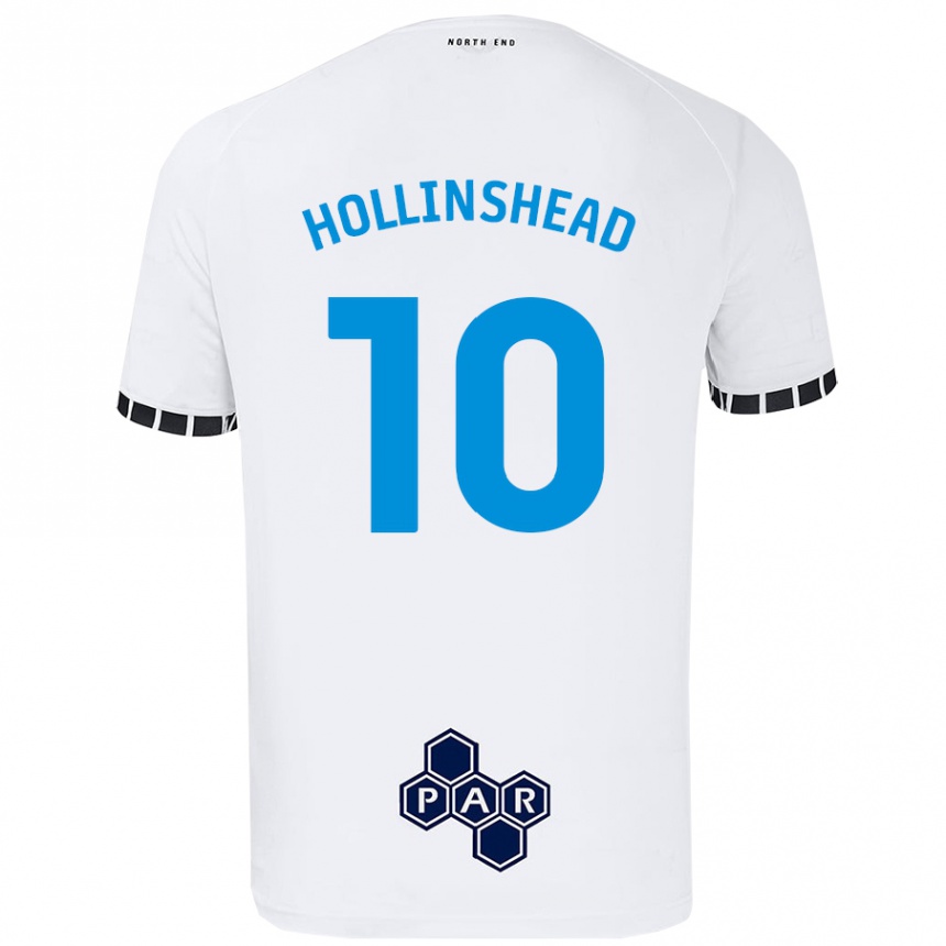 Vaikiškas Emily Hollinshead #10 Baltas Namų Marškinėliai 2024/25 T-Shirt