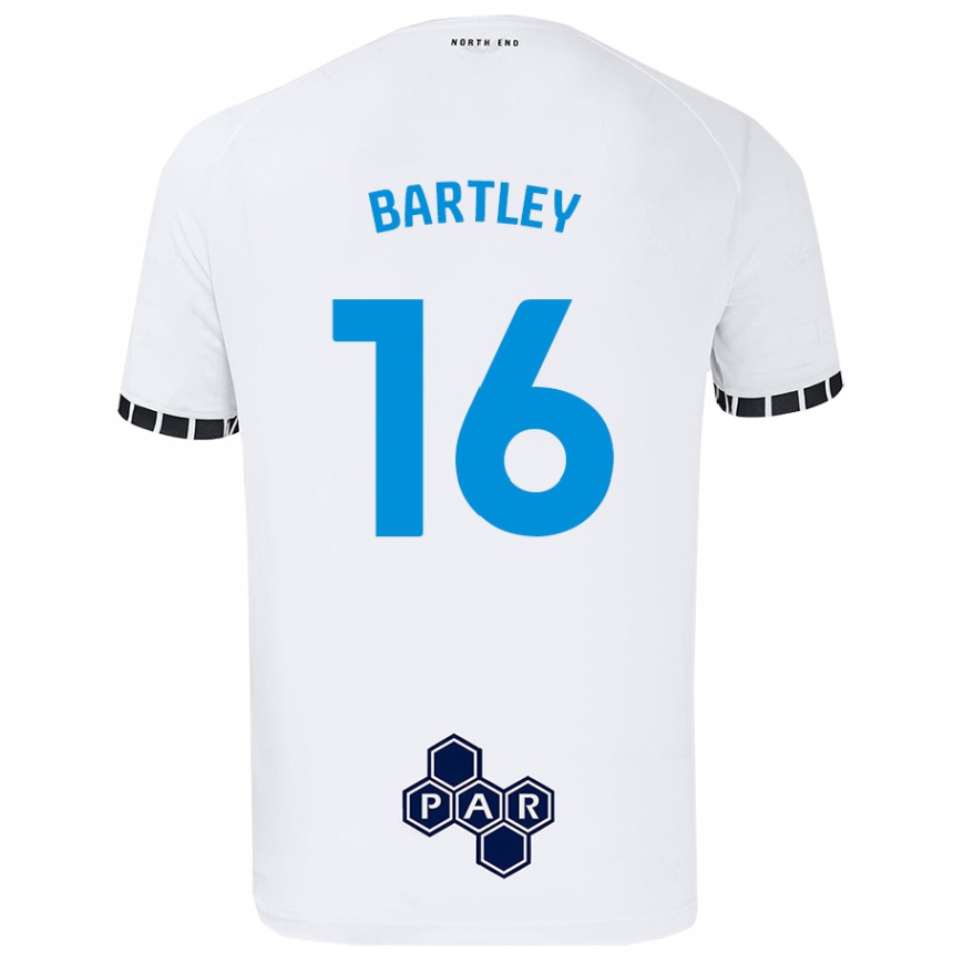 Vaikiškas Melanie Bartley #16 Baltas Namų Marškinėliai 2024/25 T-Shirt