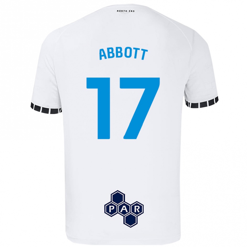 Vaikiškas Becky Abbott #17 Baltas Namų Marškinėliai 2024/25 T-Shirt