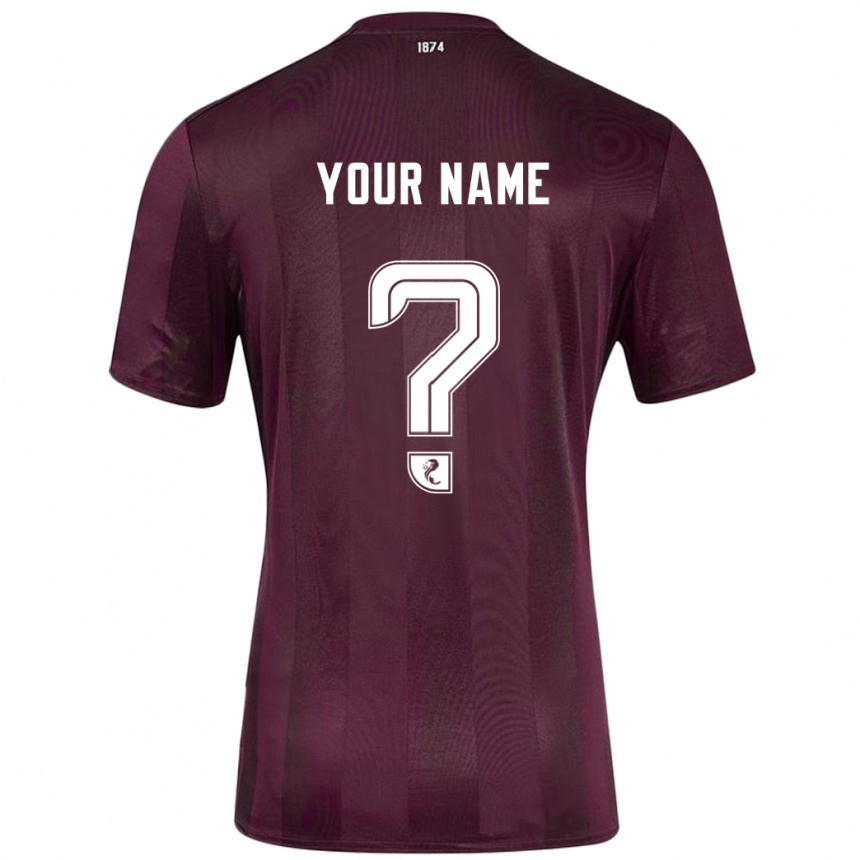 Vaikiškas Jūsų Vardas #0 Burgundija Namų Marškinėliai 2024/25 T-Shirt