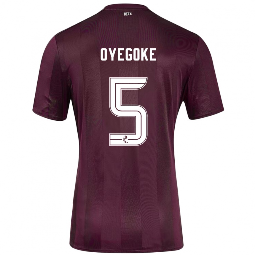 Vaikiškas Daniel Oyegoke #5 Burgundija Namų Marškinėliai 2024/25 T-Shirt