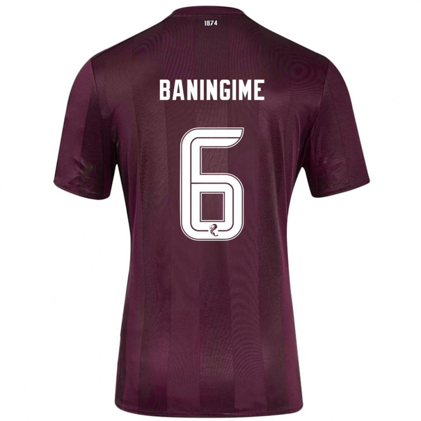 Vaikiškas Beni Baningime #6 Burgundija Namų Marškinėliai 2024/25 T-Shirt