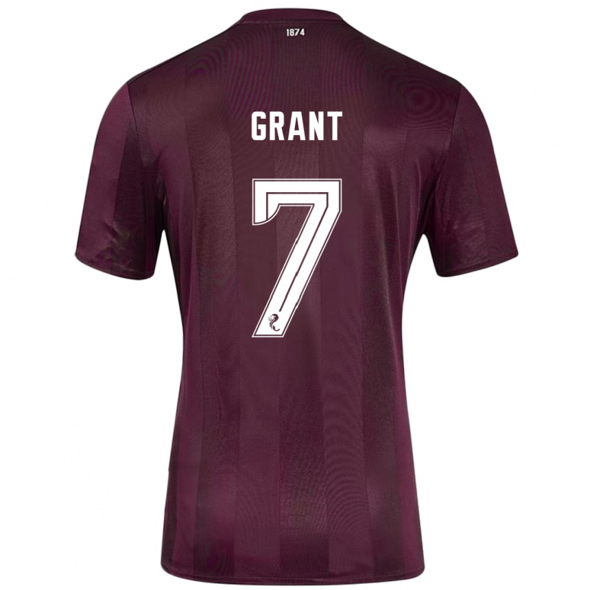 Vaikiškas Jorge Grant #7 Burgundija Namų Marškinėliai 2024/25 T-Shirt