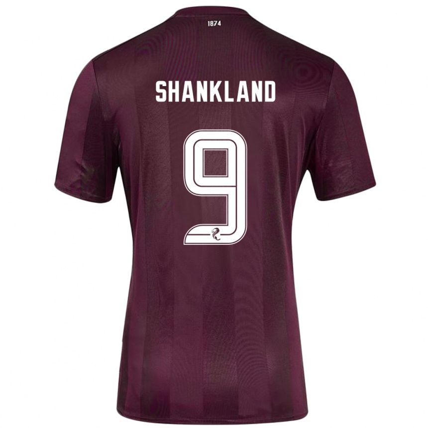 Vaikiškas Lawrence Shankland #9 Burgundija Namų Marškinėliai 2024/25 T-Shirt