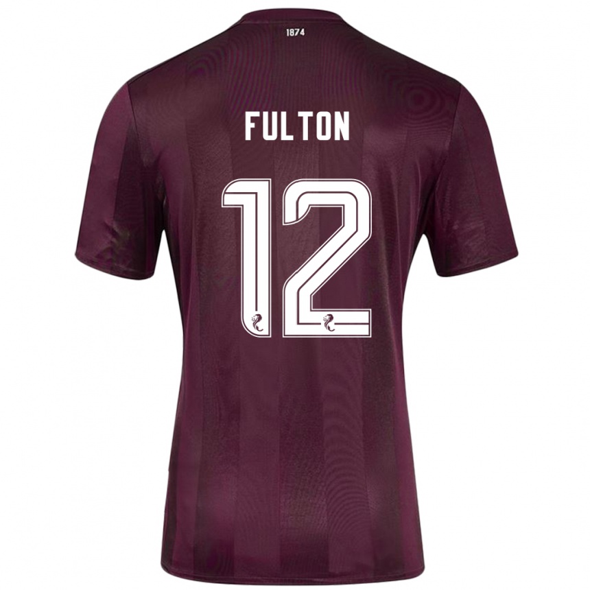 Vaikiškas Ryan Fulton #12 Burgundija Namų Marškinėliai 2024/25 T-Shirt