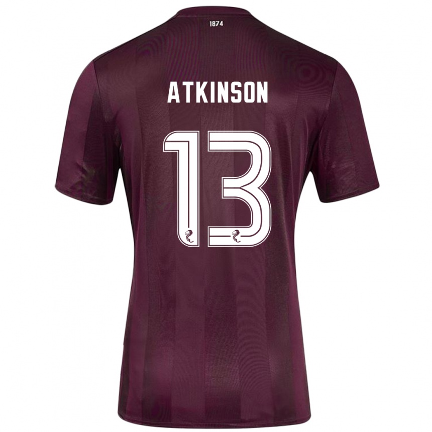 Vaikiškas Nathaniel Atkinson #13 Burgundija Namų Marškinėliai 2024/25 T-Shirt