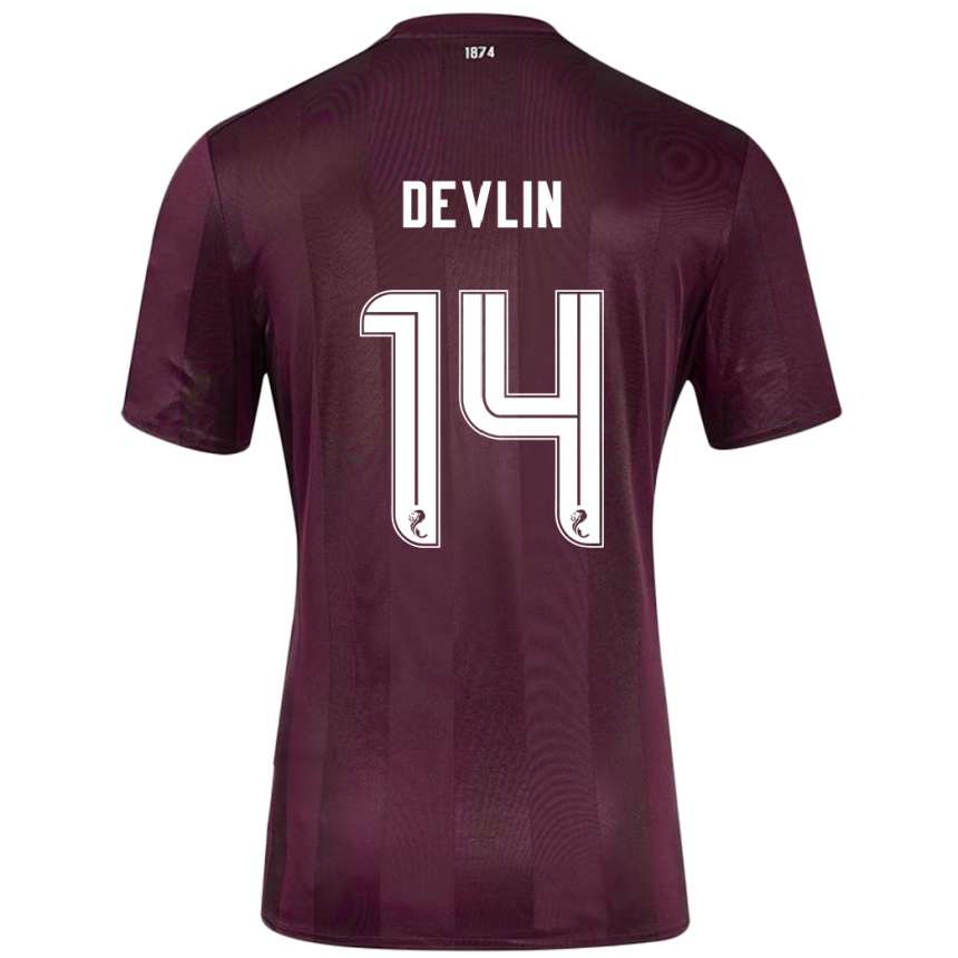 Vaikiškas Cammy Devlin #14 Burgundija Namų Marškinėliai 2024/25 T-Shirt