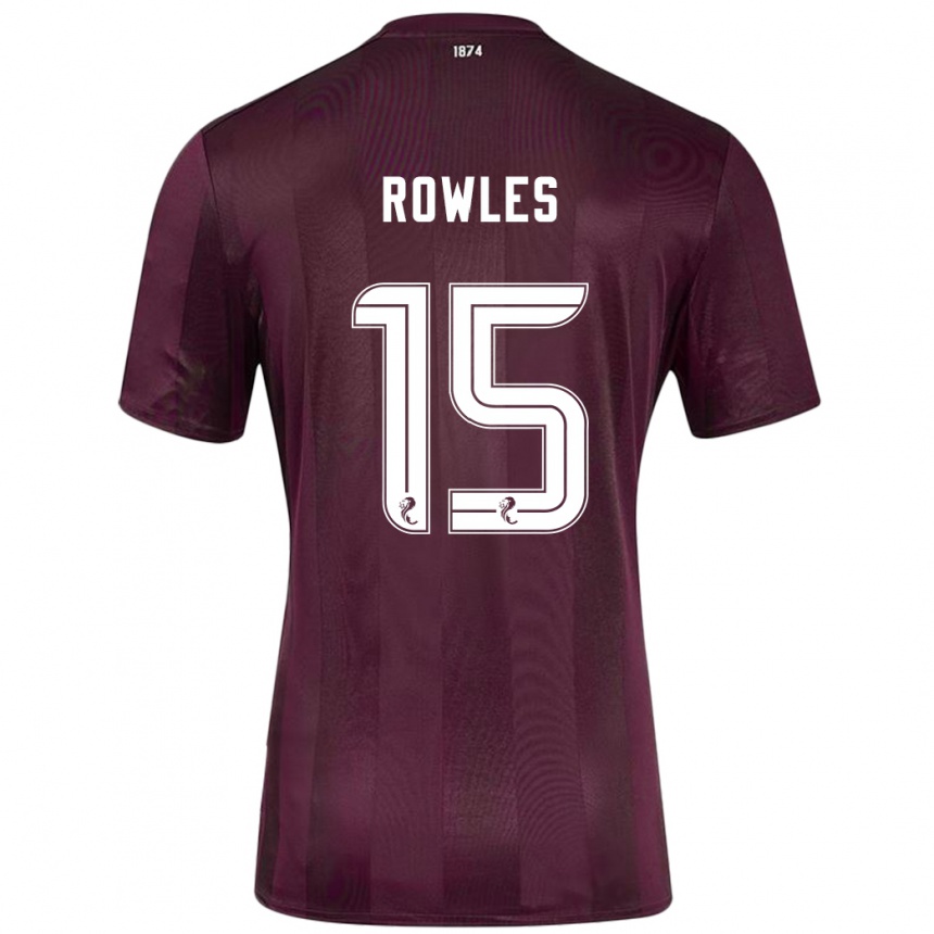 Vaikiškas Kye Rowles #15 Burgundija Namų Marškinėliai 2024/25 T-Shirt