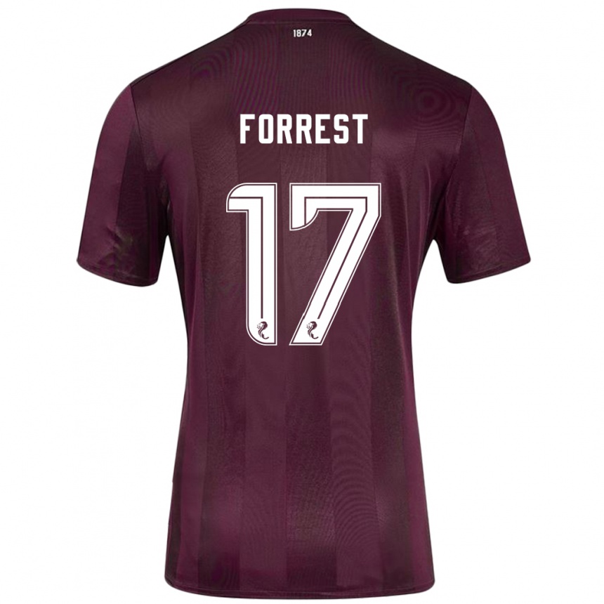 Vaikiškas Alan Forrest #17 Burgundija Namų Marškinėliai 2024/25 T-Shirt