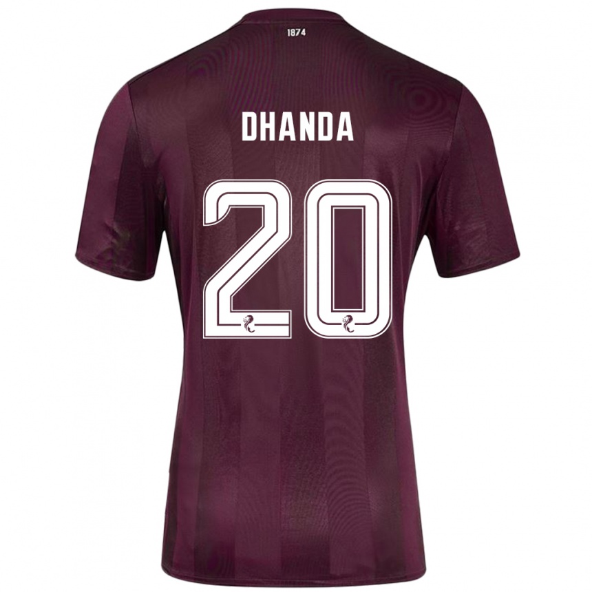 Vaikiškas Yan Dhanda #20 Burgundija Namų Marškinėliai 2024/25 T-Shirt