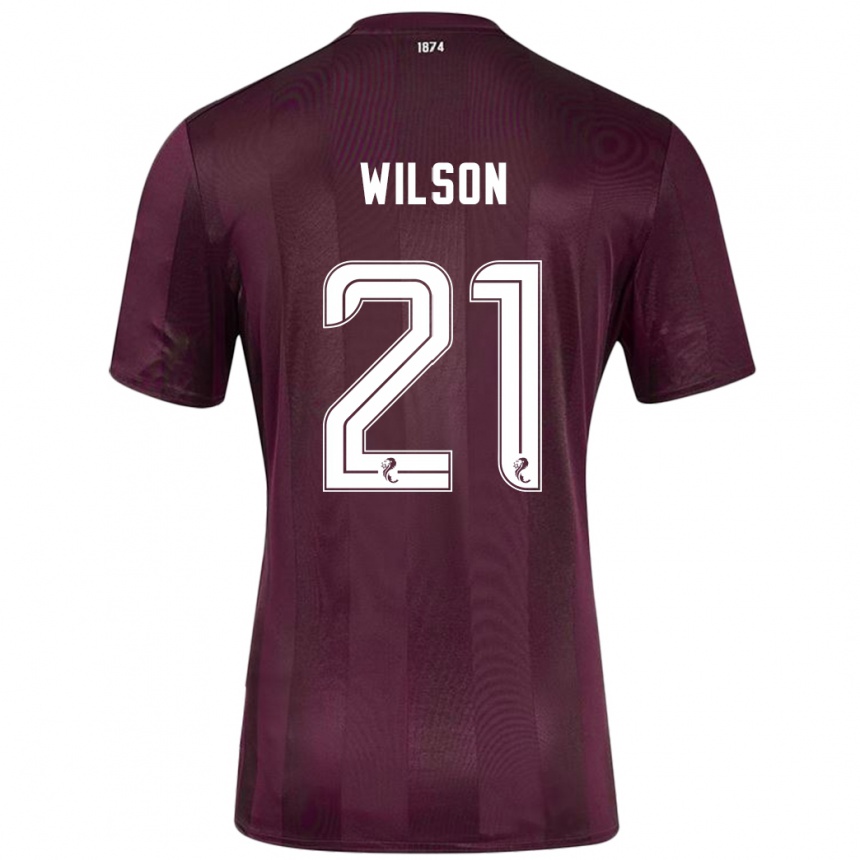 Vaikiškas James Wilson #21 Burgundija Namų Marškinėliai 2024/25 T-Shirt