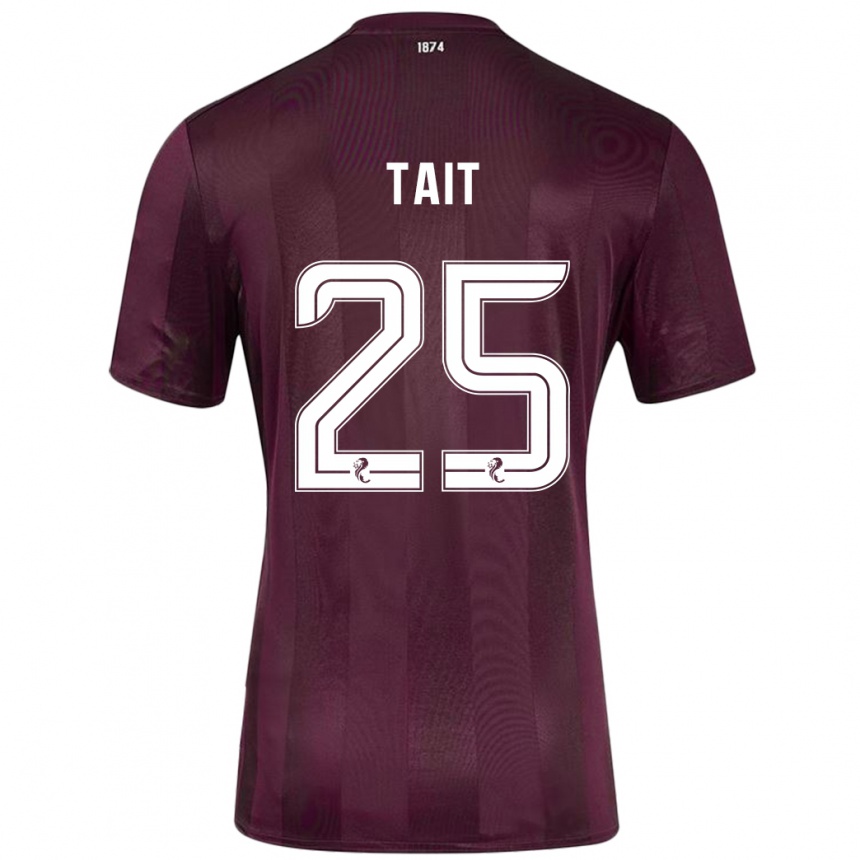 Vaikiškas Macaulay Tait #25 Burgundija Namų Marškinėliai 2024/25 T-Shirt