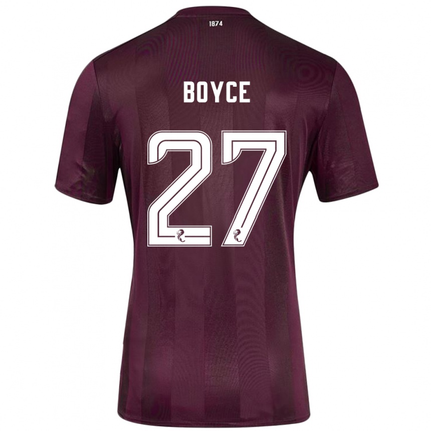 Vaikiškas Liam Boyce #27 Burgundija Namų Marškinėliai 2024/25 T-Shirt