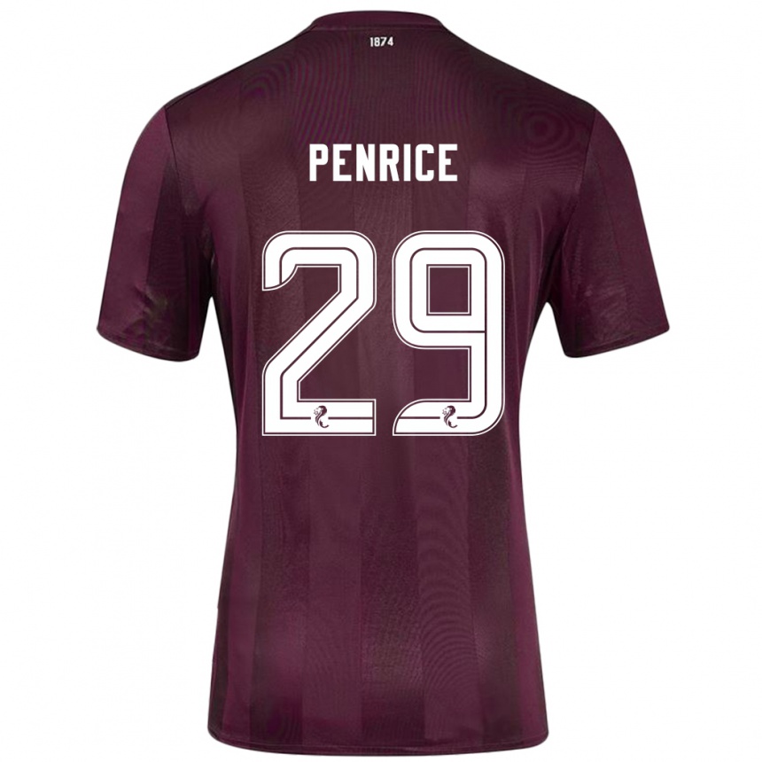 Vaikiškas James Penrice #29 Burgundija Namų Marškinėliai 2024/25 T-Shirt