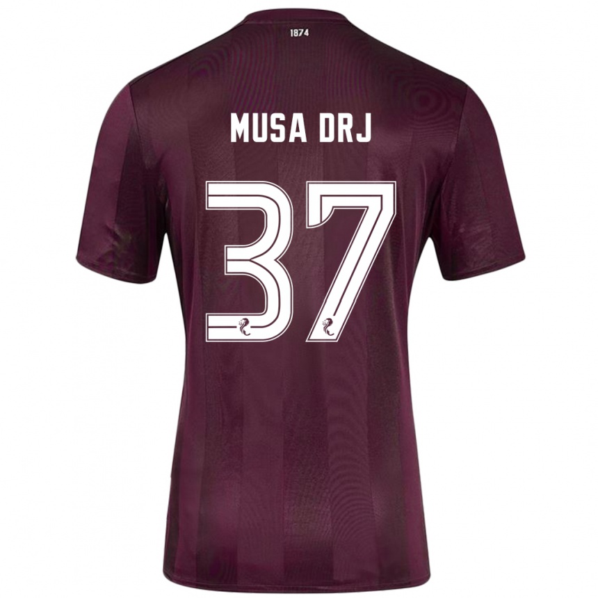 Vaikiškas Musa Drammeh #37 Burgundija Namų Marškinėliai 2024/25 T-Shirt