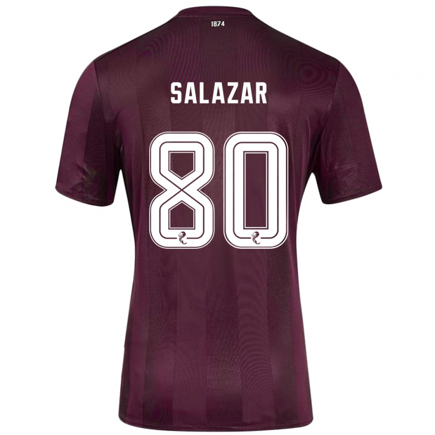 Vaikiškas Andrés Salazar #80 Burgundija Namų Marškinėliai 2024/25 T-Shirt