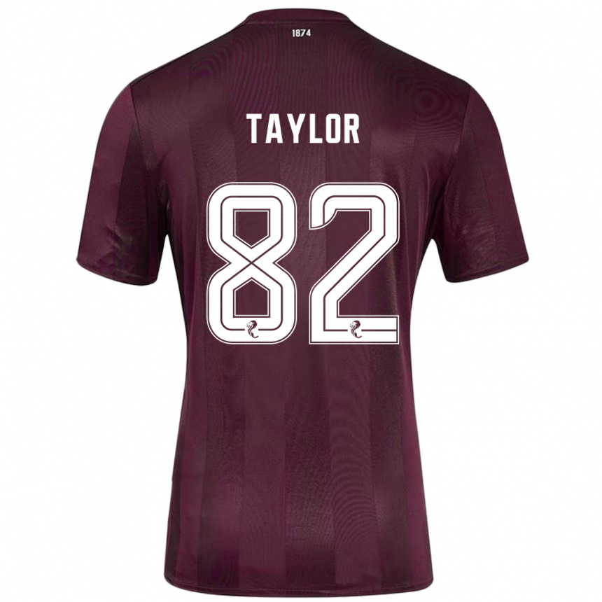 Vaikiškas Gerald Taylor #82 Burgundija Namų Marškinėliai 2024/25 T-Shirt