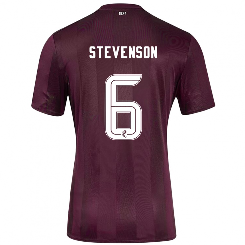 Vaikiškas Gus Stevenson #6 Burgundija Namų Marškinėliai 2024/25 T-Shirt