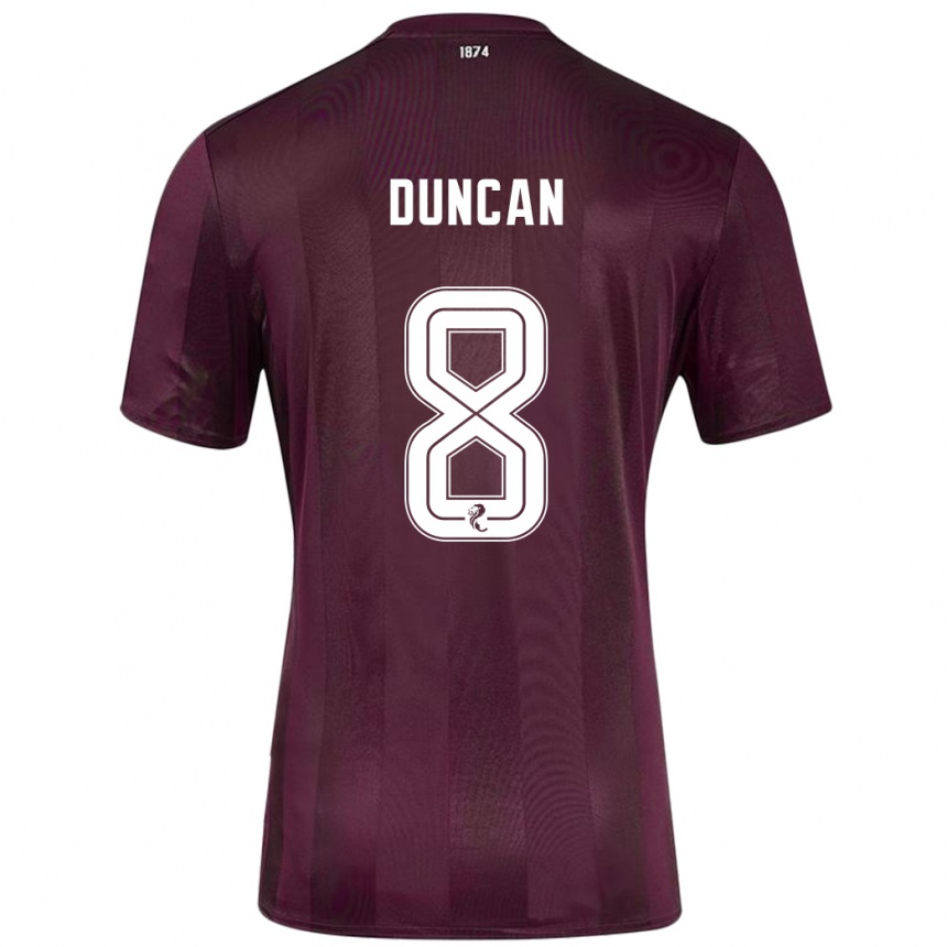 Vaikiškas Ryan Duncan #8 Burgundija Namų Marškinėliai 2024/25 T-Shirt