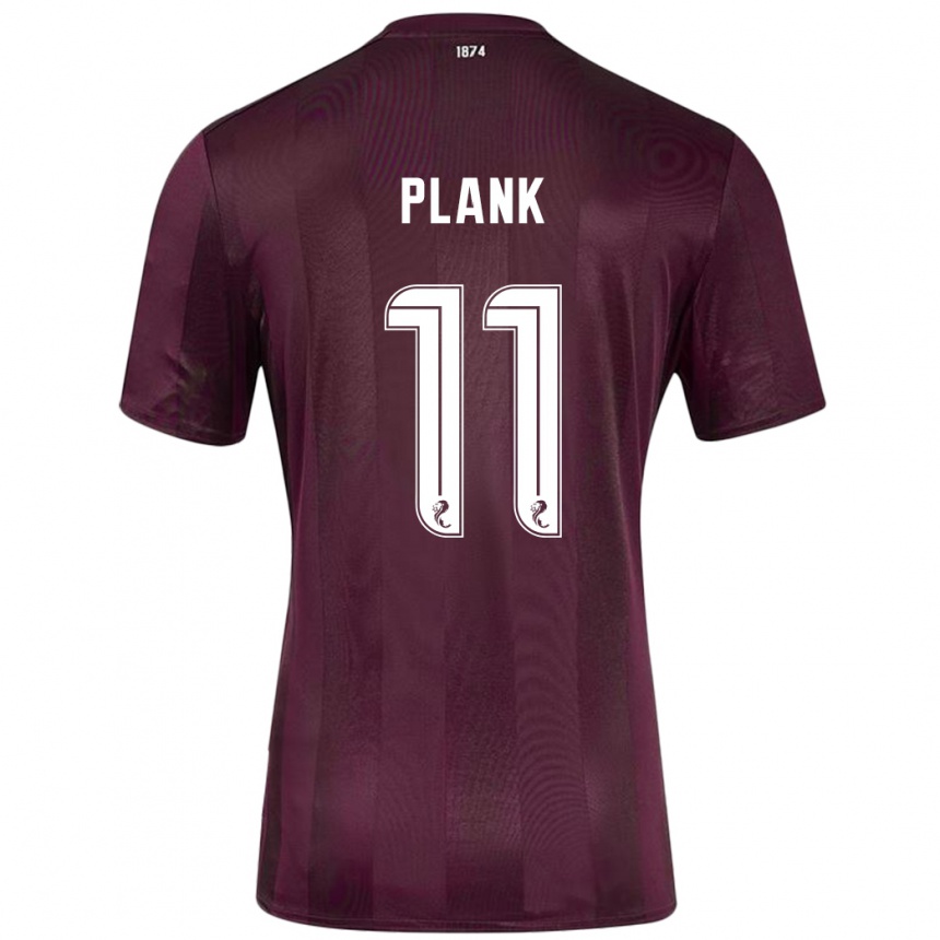 Vaikiškas Dom Plank #11 Burgundija Namų Marškinėliai 2024/25 T-Shirt