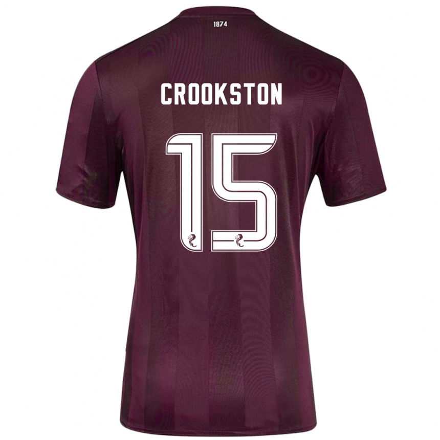 Vaikiškas Gregor Crookston #15 Burgundija Namų Marškinėliai 2024/25 T-Shirt