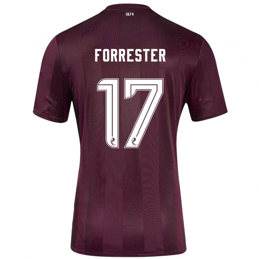 Vaikiškas Adam Forrester #17 Burgundija Namų Marškinėliai 2024/25 T-Shirt