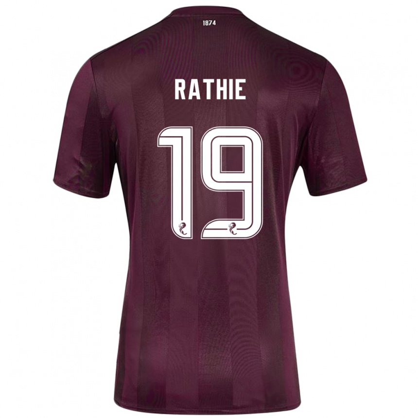 Vaikiškas Luke Rathie #19 Burgundija Namų Marškinėliai 2024/25 T-Shirt