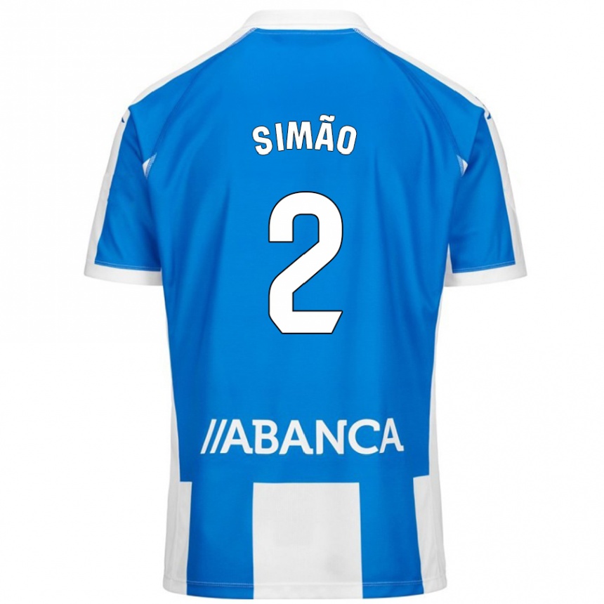 Vaikiškas Iano Simão #2 Mėlyna Balta Namų Marškinėliai 2024/25 T-Shirt