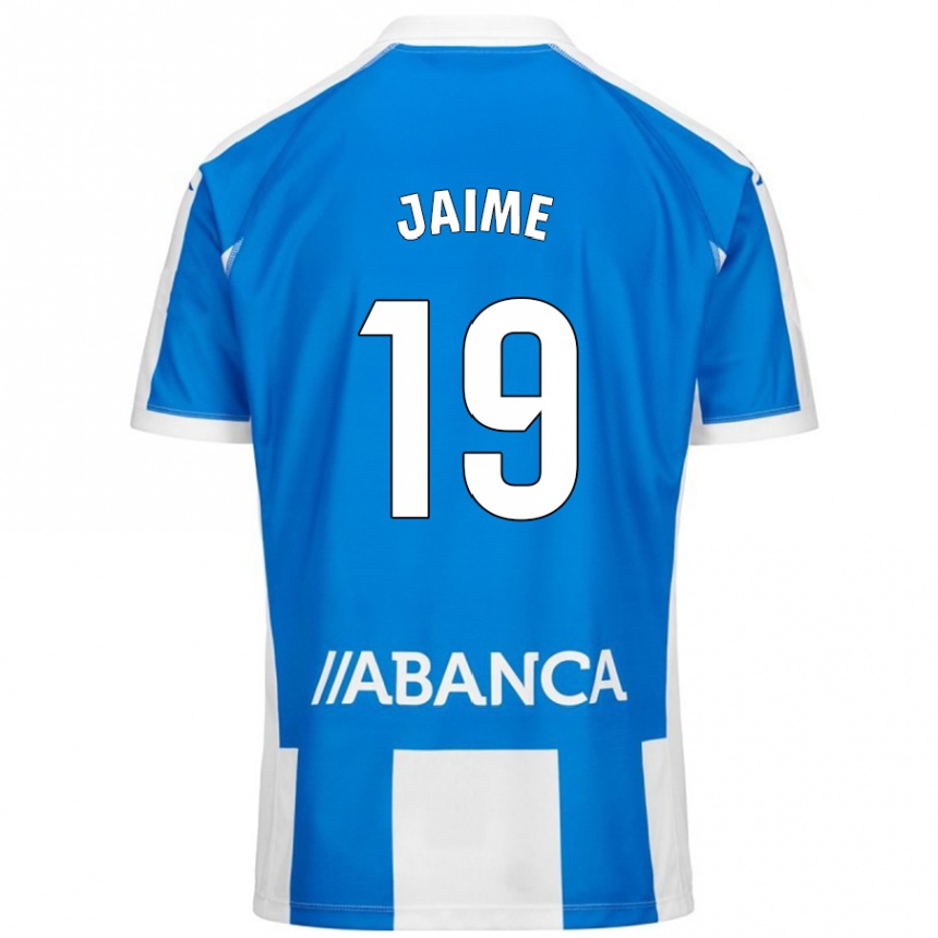 Vaikiškas Jaime Sánchez #19 Mėlyna Balta Namų Marškinėliai 2024/25 T-Shirt