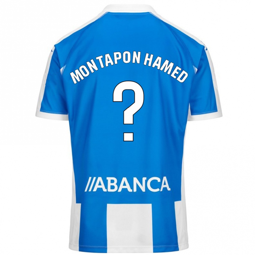 Vaikiškas Fadil Montapon Hamed #0 Mėlyna Balta Namų Marškinėliai 2024/25 T-Shirt