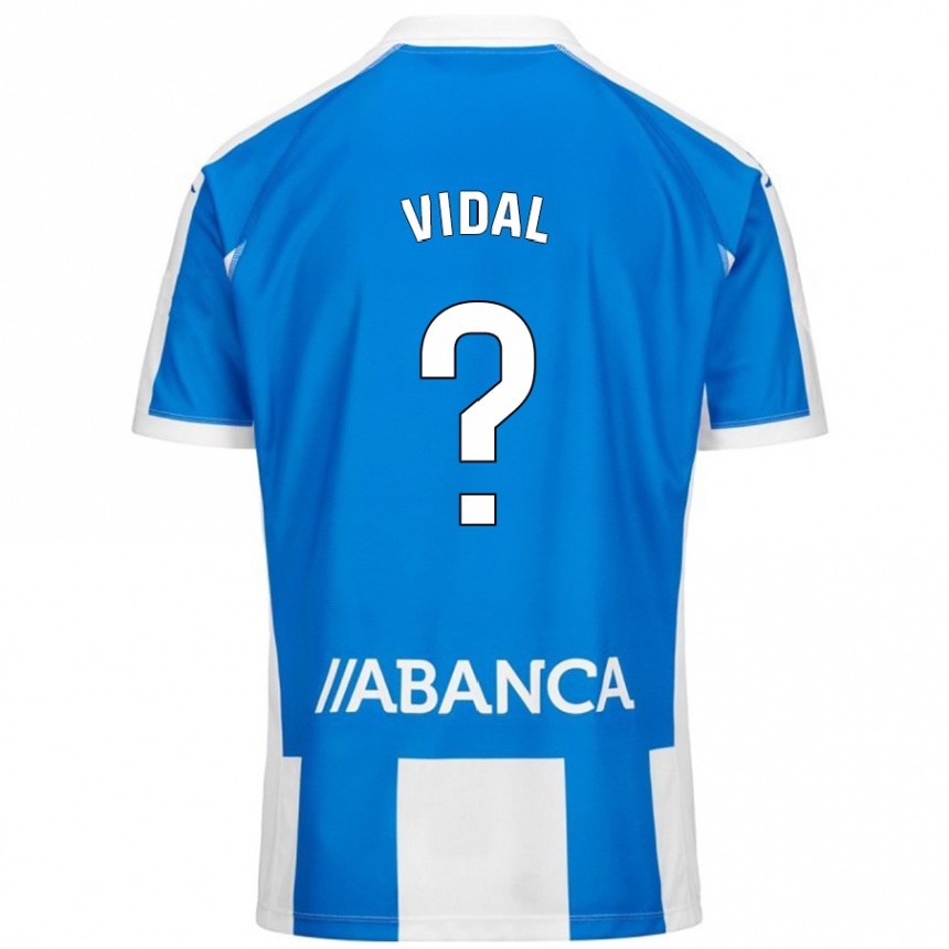 Vaikiškas Iker Vidal #0 Mėlyna Balta Namų Marškinėliai 2024/25 T-Shirt