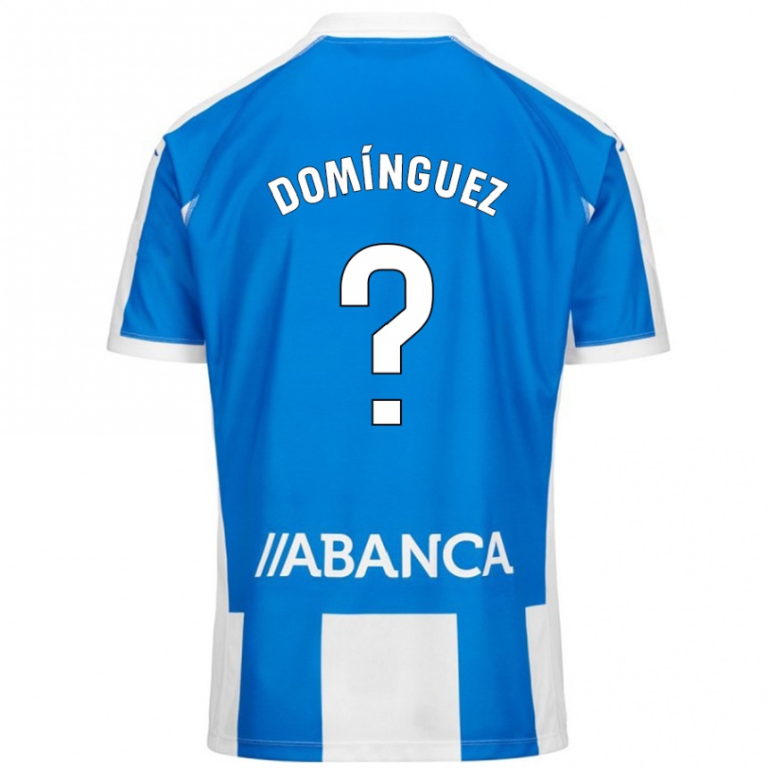 Vaikiškas David Domínguez #0 Mėlyna Balta Namų Marškinėliai 2024/25 T-Shirt