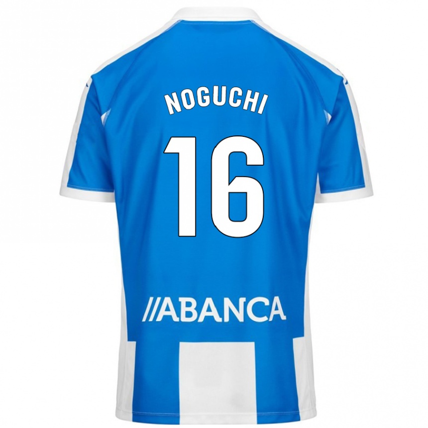 Vaikiškas Ayaka Noguchi #16 Mėlyna Balta Namų Marškinėliai 2024/25 T-Shirt