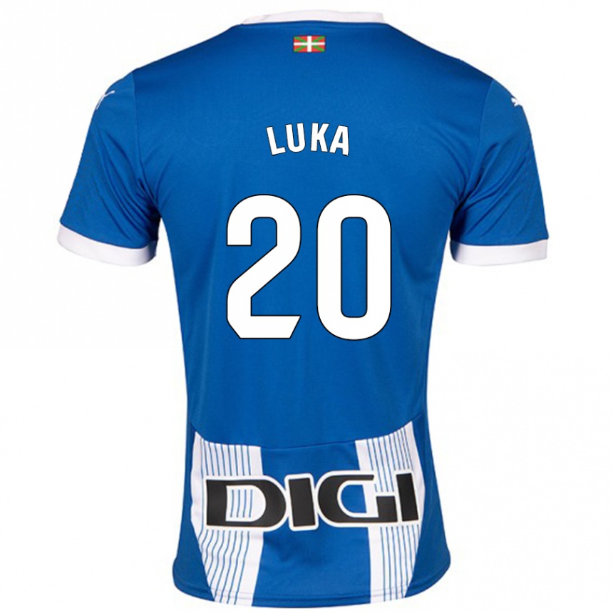 Vaikiškas Luka Romero #20 Mėlyna Namų Marškinėliai 2024/25 T-Shirt