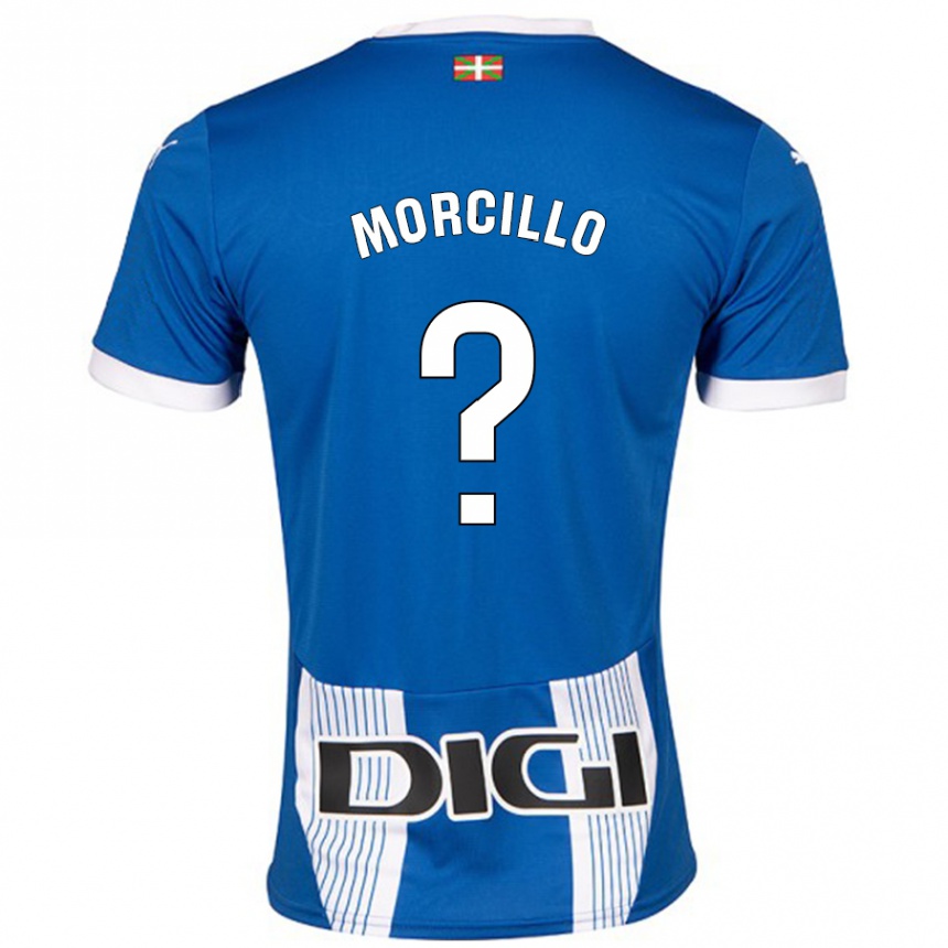 Vaikiškas Diego Morcillo #0 Mėlyna Namų Marškinėliai 2024/25 T-Shirt