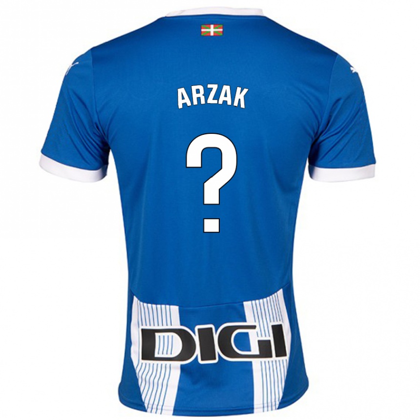 Vaikiškas Andoni Arzak #0 Mėlyna Namų Marškinėliai 2024/25 T-Shirt