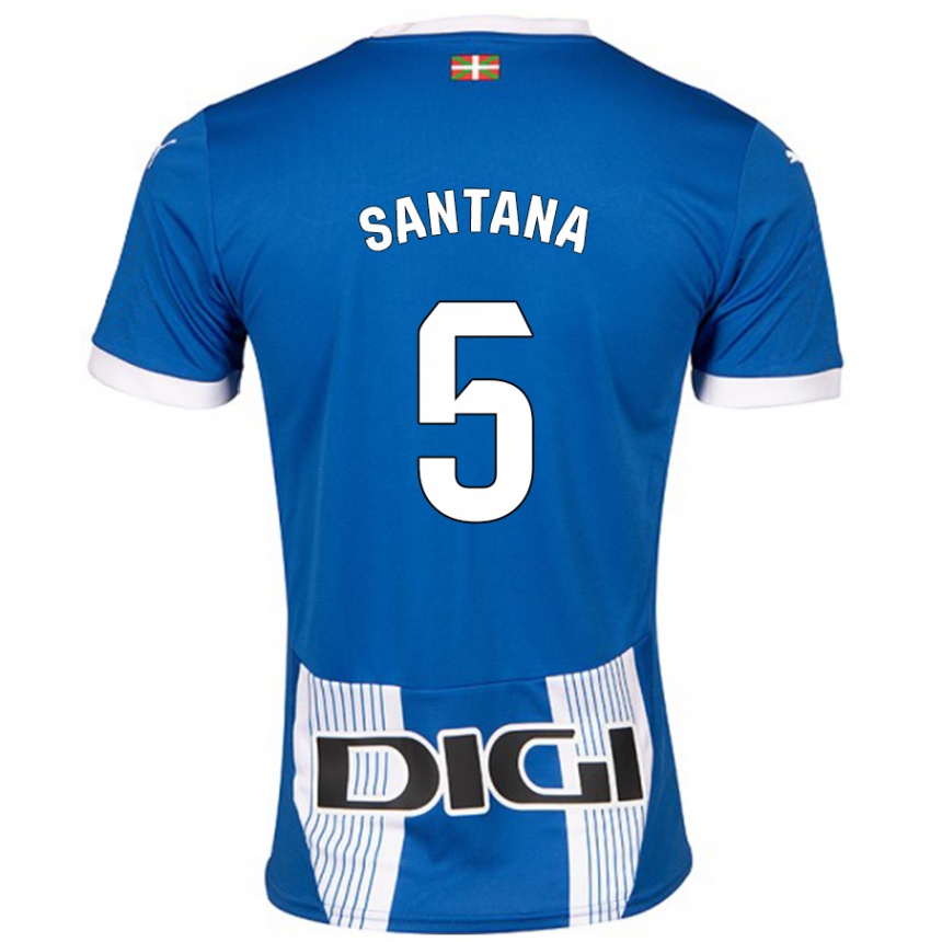 Vaikiškas Vanesa Santana #5 Mėlyna Namų Marškinėliai 2024/25 T-Shirt