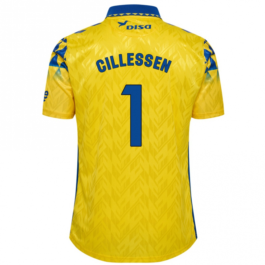 Vaikiškas Jasper Cillessen #1 Geltona Mėlyna Namų Marškinėliai 2024/25 T-Shirt