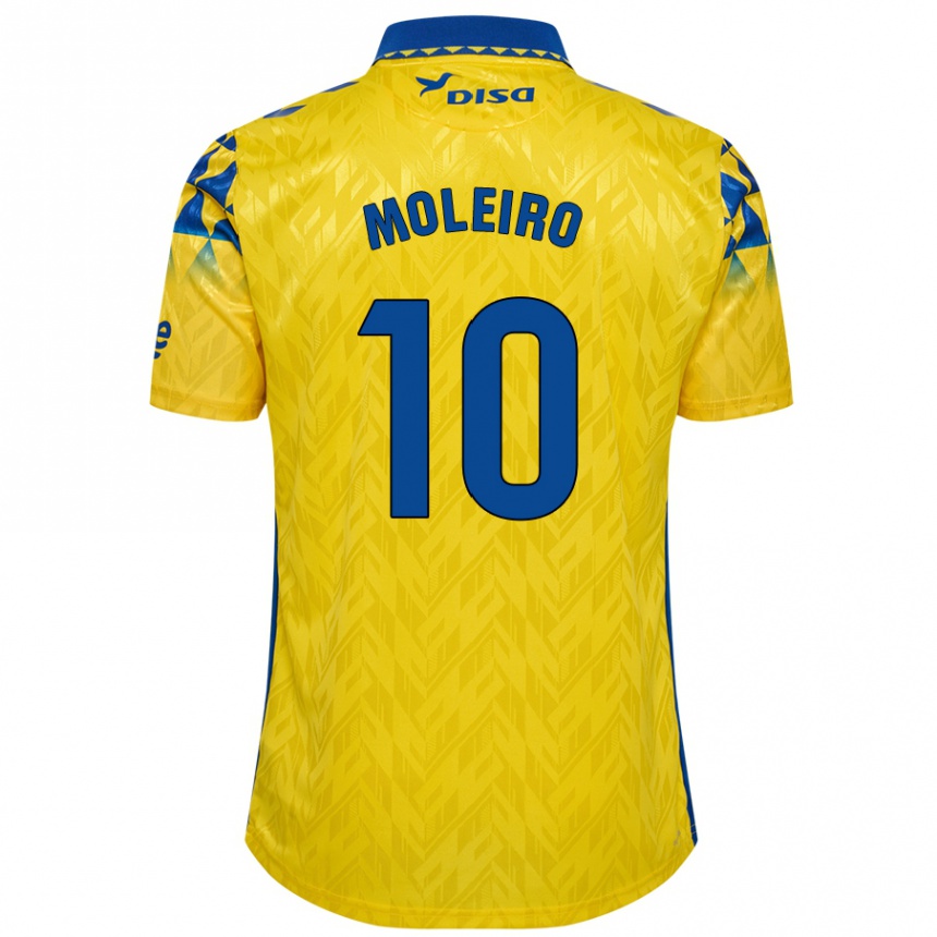 Vaikiškas Alberto Moleiro #10 Geltona Mėlyna Namų Marškinėliai 2024/25 T-Shirt