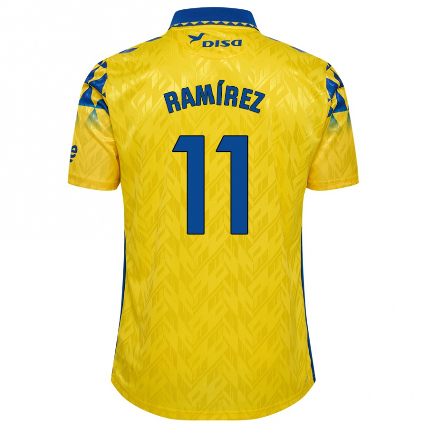 Vaikiškas Benito Ramírez #11 Geltona Mėlyna Namų Marškinėliai 2024/25 T-Shirt