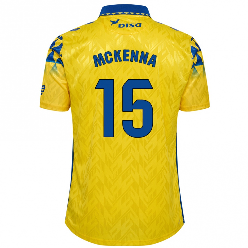 Vaikiškas Scott Mckenna #15 Geltona Mėlyna Namų Marškinėliai 2024/25 T-Shirt