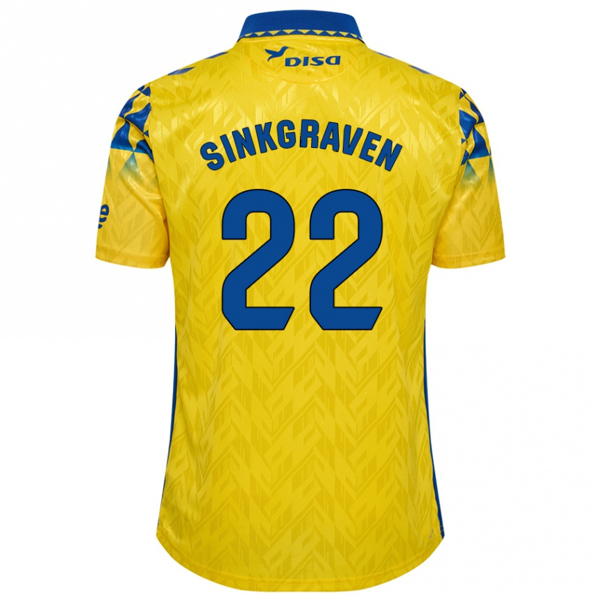 Vaikiškas Daley Sinkgraven #22 Geltona Mėlyna Namų Marškinėliai 2024/25 T-Shirt