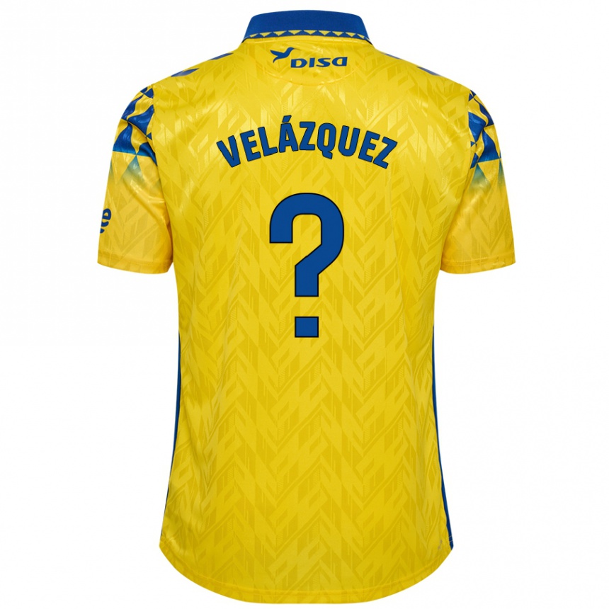 Vaikiškas Brian Velázquez #0 Geltona Mėlyna Namų Marškinėliai 2024/25 T-Shirt