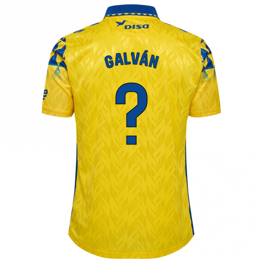 Vaikiškas Carlos Galván #0 Geltona Mėlyna Namų Marškinėliai 2024/25 T-Shirt