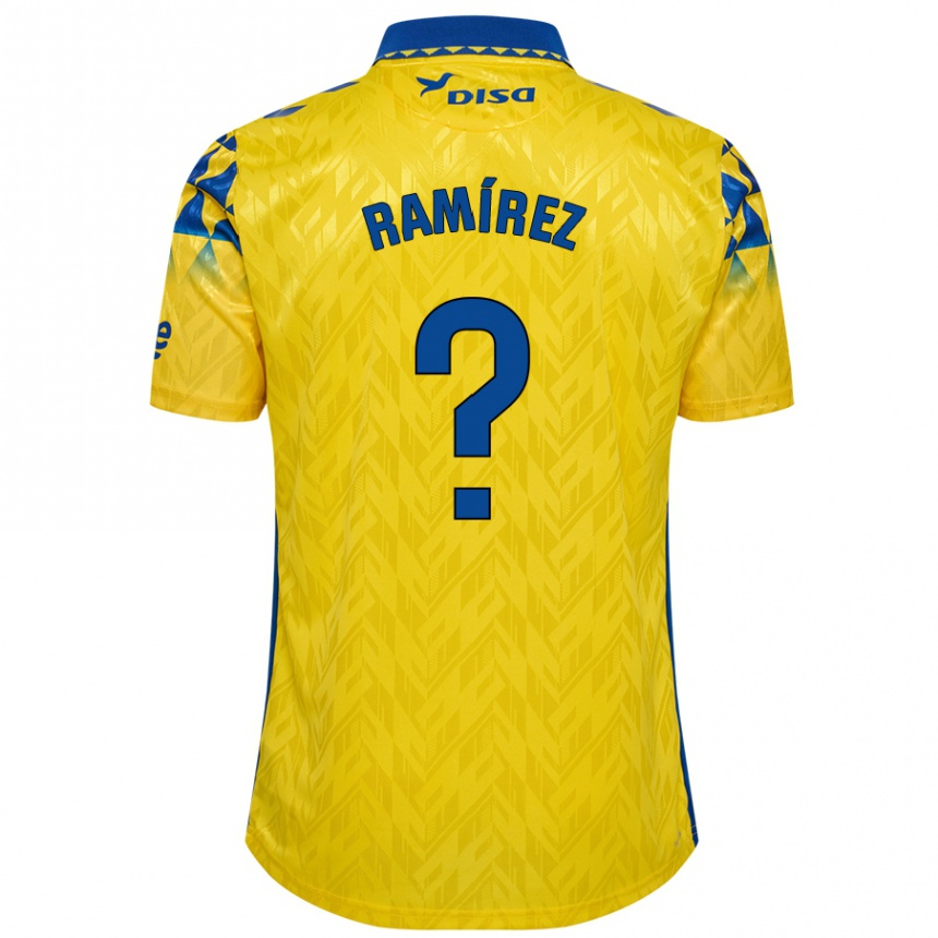 Vaikiškas Daniel Ramírez #0 Geltona Mėlyna Namų Marškinėliai 2024/25 T-Shirt